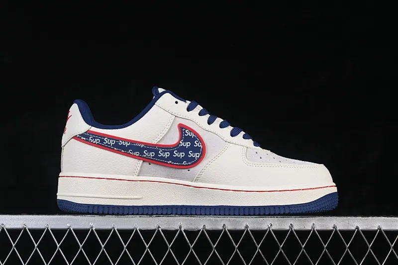 All categories Nk Air Force 1 Air Force series Nk Air Force 1 Low Air Force low-top Nike Air Force 1'07 Low Sup joint white, red and blue three small hooks Air Force 1 low-top casual sneakers DD1982-328